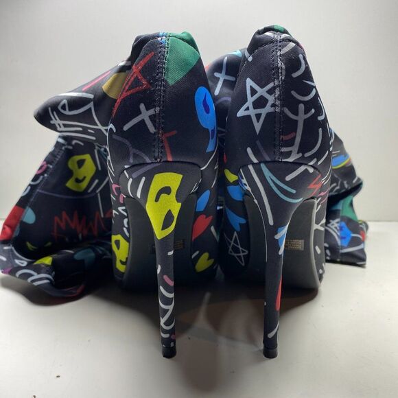 Lemon drop privileged Heels Thigh high Womens Size 8 Stunning - Picture 8 of 12